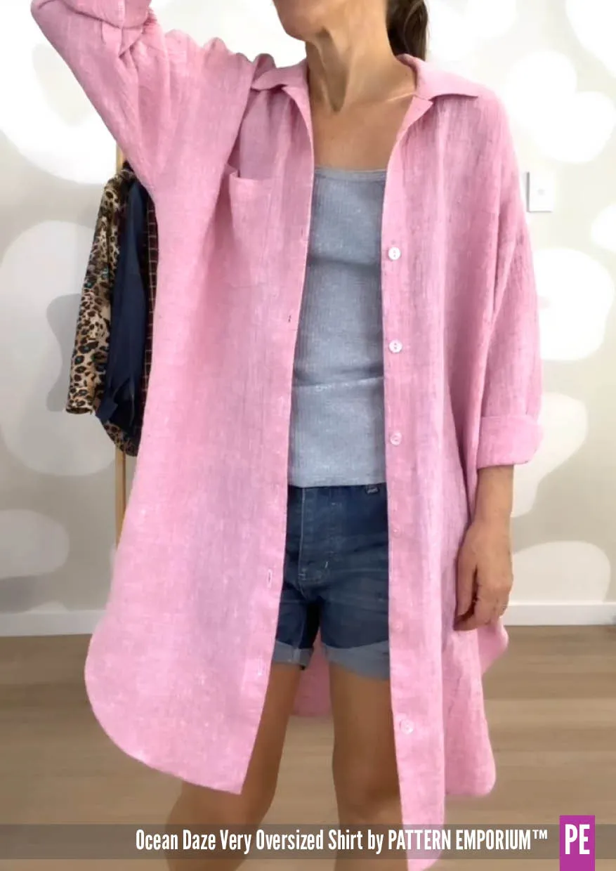 Ocean Daze | Very Oversized Shirt Sewing Pattern