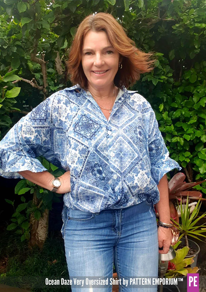Ocean Daze | Very Oversized Shirt Sewing Pattern