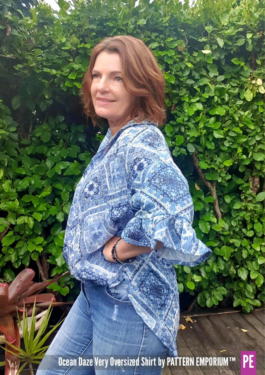 Ocean Daze | Very Oversized Shirt Sewing Pattern