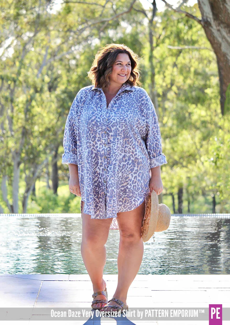 Ocean Daze | Very Oversized Shirt Sewing Pattern