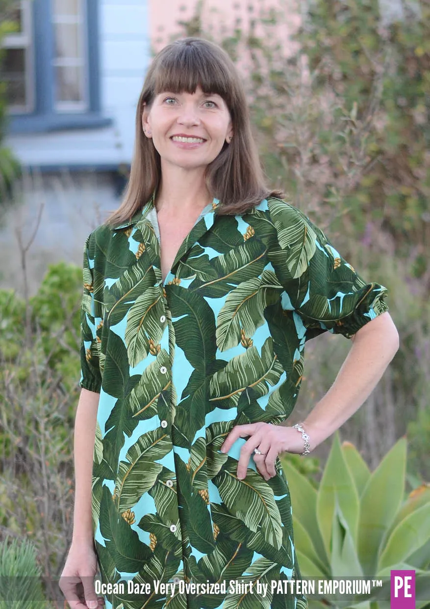 Ocean Daze | Very Oversized Shirt Sewing Pattern
