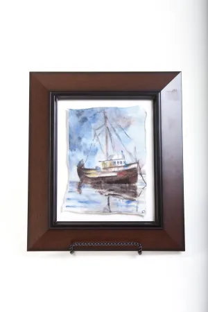 Odette Monaghan "Foggy Morning" Glass Wafer Picture