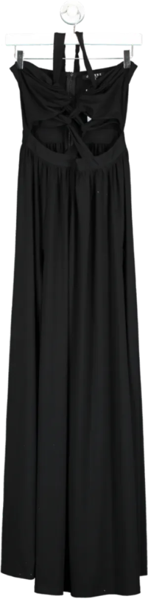 Oeuvre Black Cut Out Maxi Dress UK 8