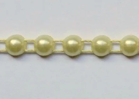 Olive Fused Pearl String Half Beads 6mm 36 Yards