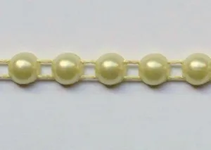 Olive Fused Pearl String Half Beads 6mm 36 Yards