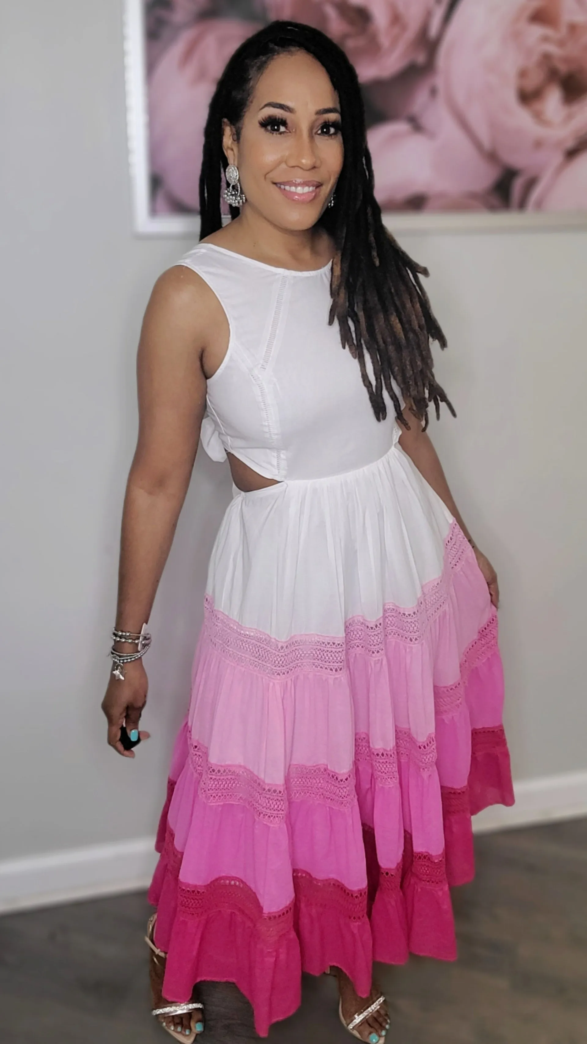 Ombre Coated Midi Maxi | Pink