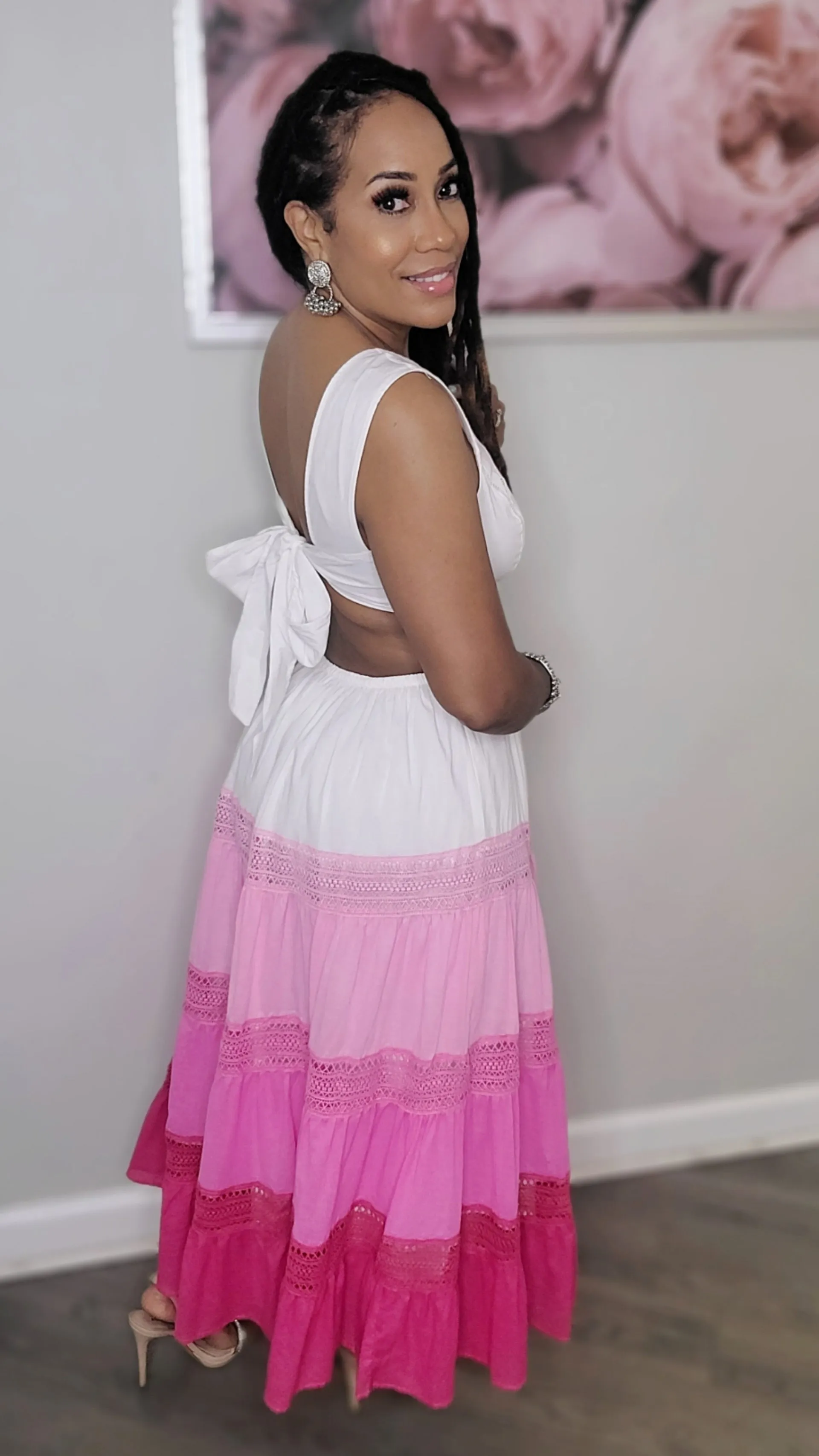 Ombre Coated Midi Maxi | Pink