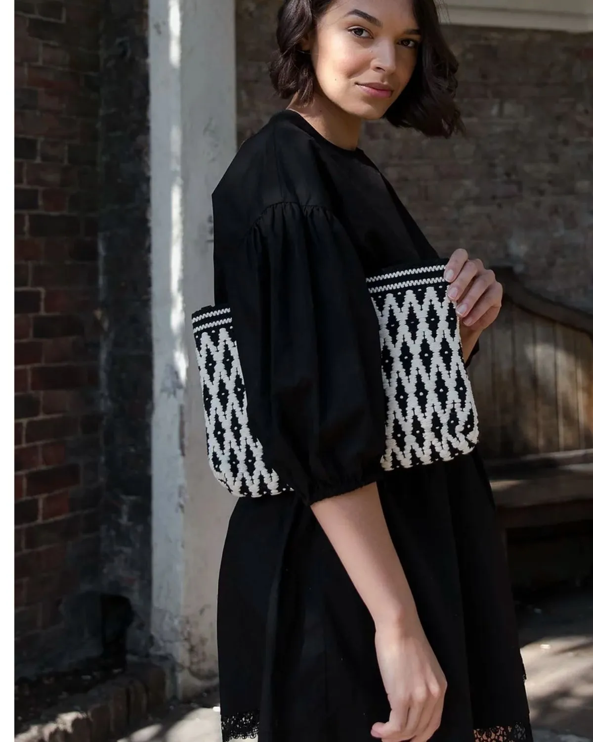 Organic Cotton Handloom Clutch Bag