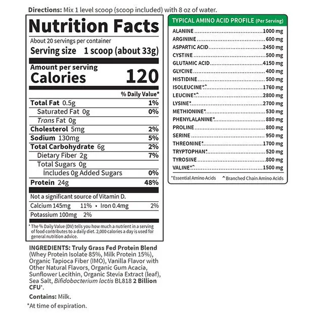 Organic Whey Protein Vanilla