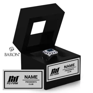 P3 Firm Championship Black Window Ring Box