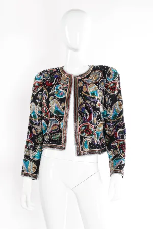 Paisley Embellished Boxy Jacket