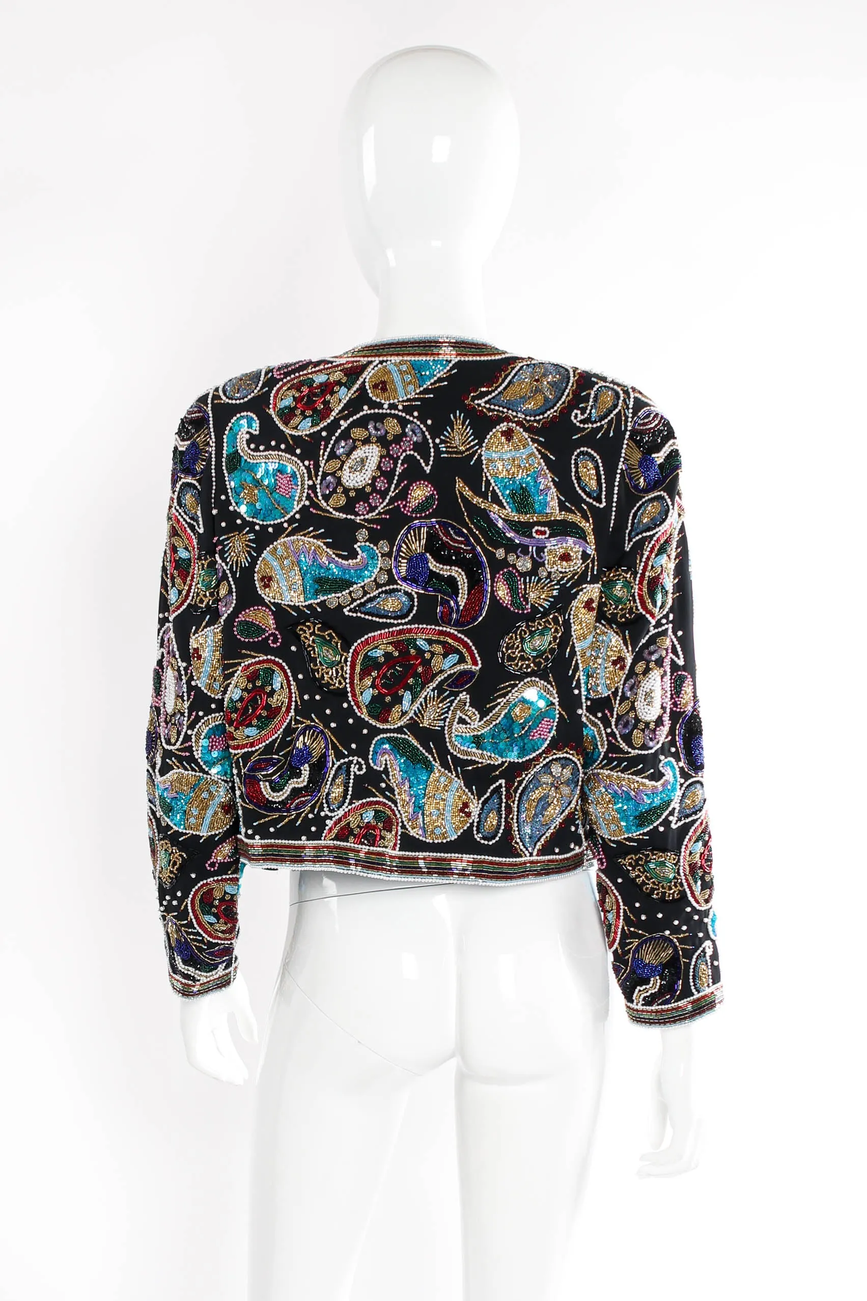 Paisley Embellished Boxy Jacket
