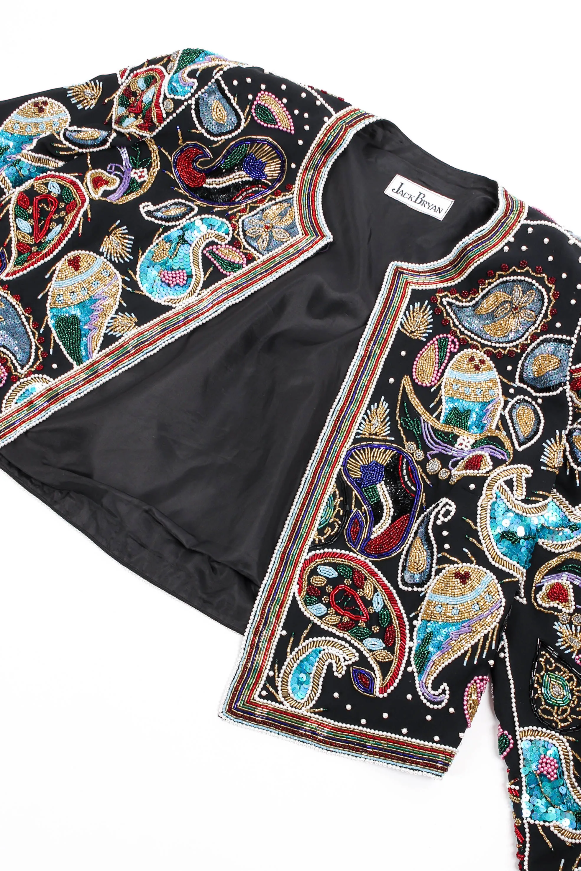 Paisley Embellished Boxy Jacket