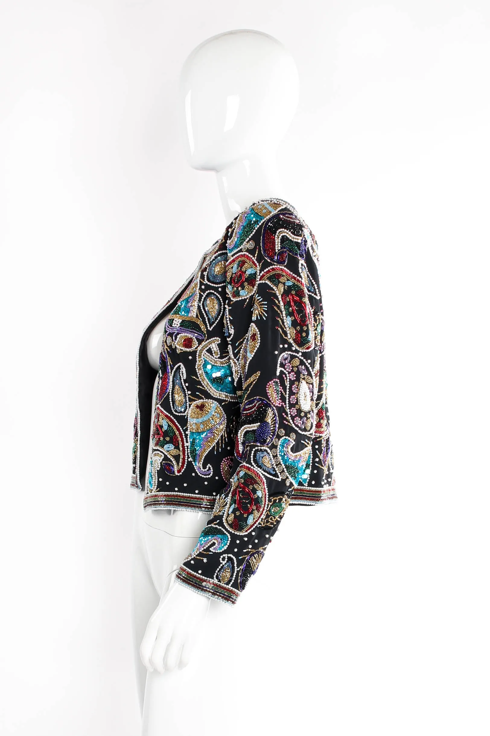 Paisley Embellished Boxy Jacket