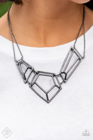 Paparazzi 3-D Drama Necklace Black