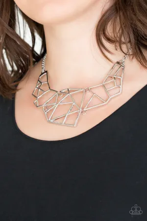 Paparazzi World Shattering Necklace Silver