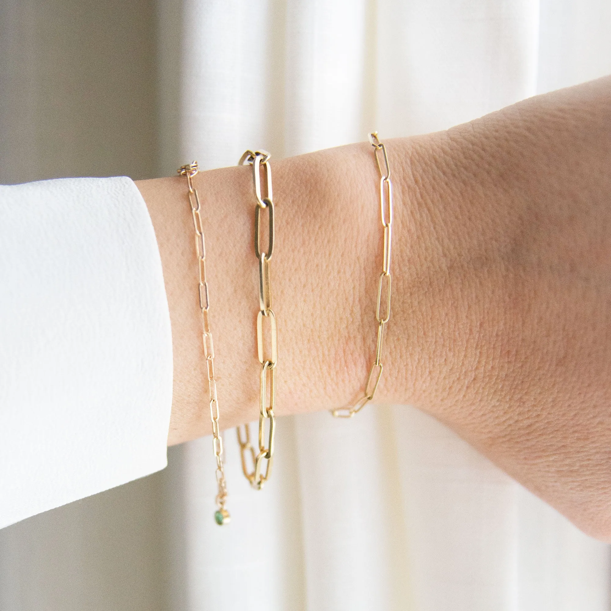 Paperclip Chain Bracelet - Dainty Weight