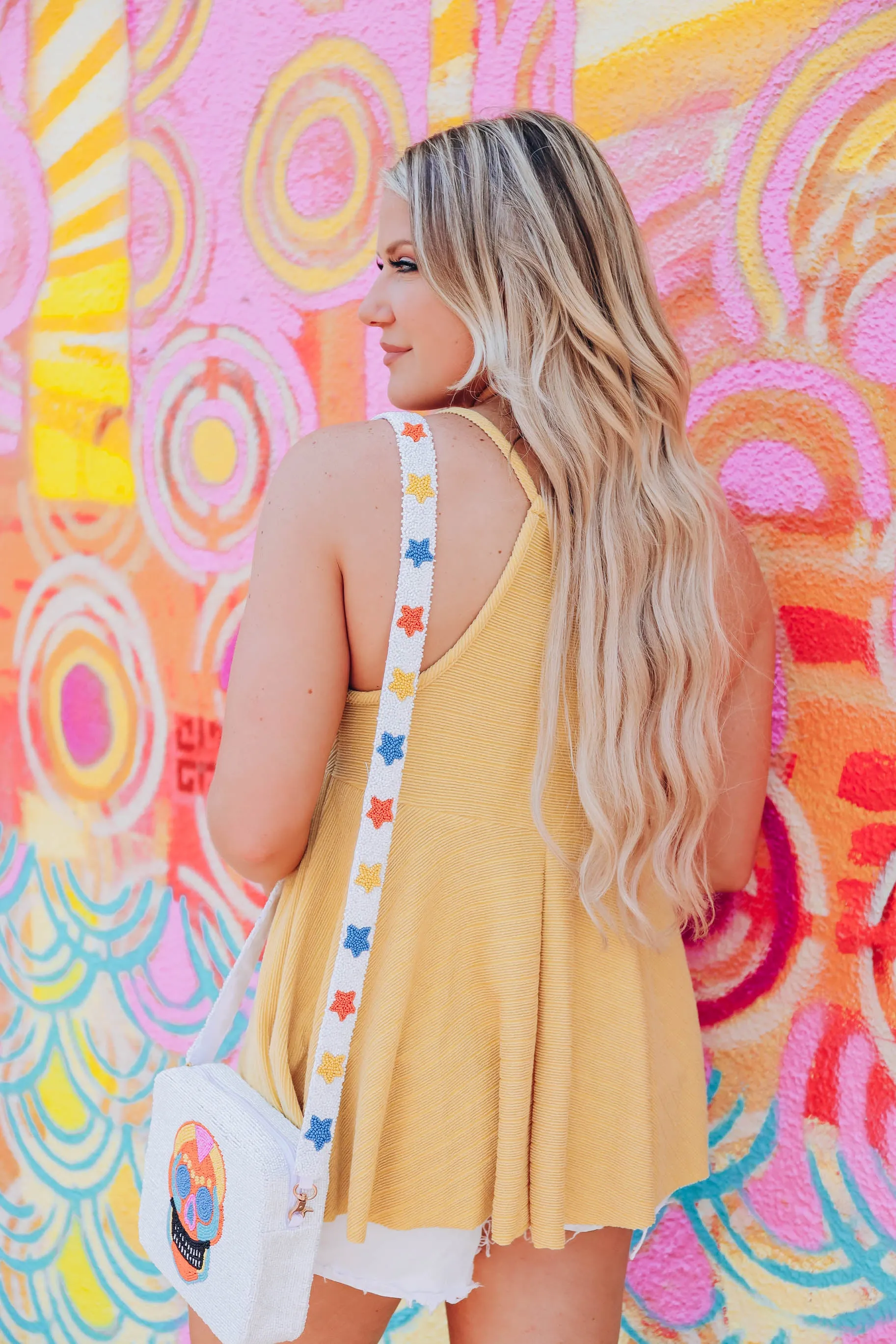 Pasadena Nights Babydoll Top - Mustard