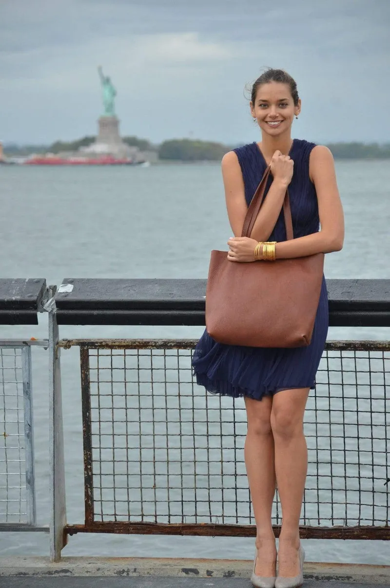 Paulina Classic Leather Tote