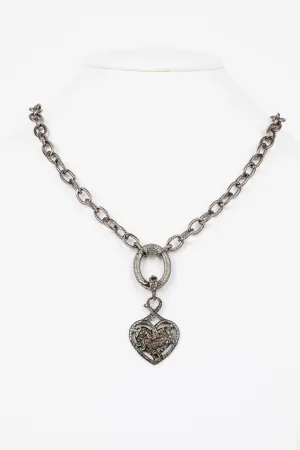 Pave Diamond, Gunmetal Chain