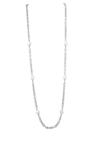 Pearl Pendant Chain Necklace