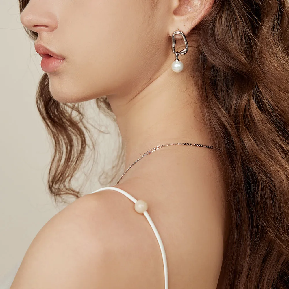 Pearl Stud Drop Earrings