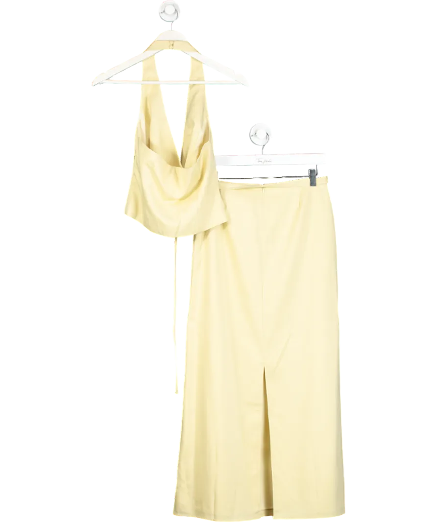 Peppermayo Yellow Azura Maxi Skirt And Halter Top UK 8