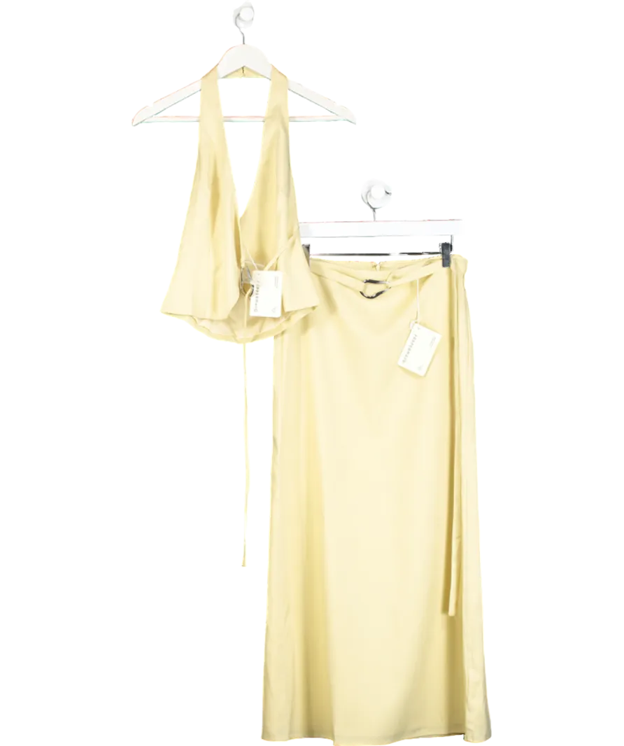Peppermayo Yellow Azura Maxi Skirt And Halter Top UK 8