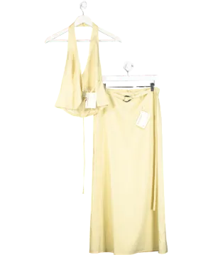 Peppermayo Yellow Azura Maxi Skirt And Halter Top UK 8