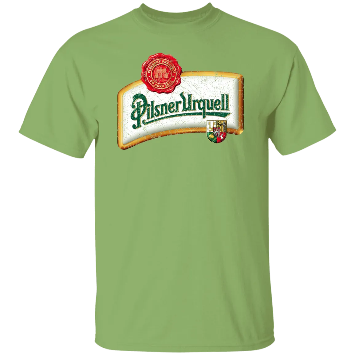 Pilsner Urquell Vintage T-shist Worn Label Pattern