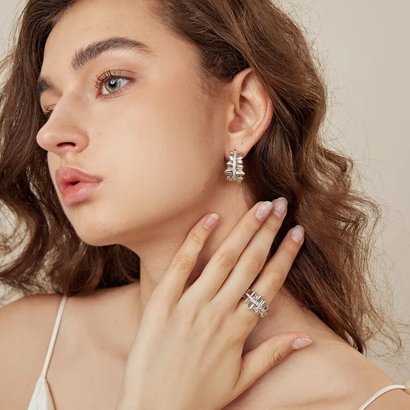 Pleated Open Ring
