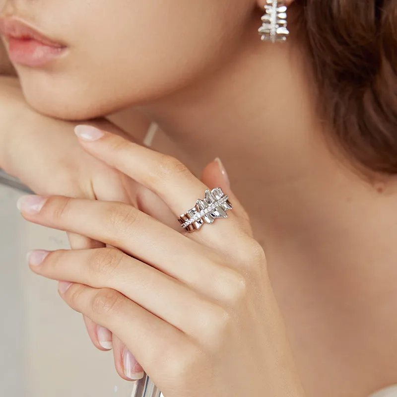Pleated Open Ring
