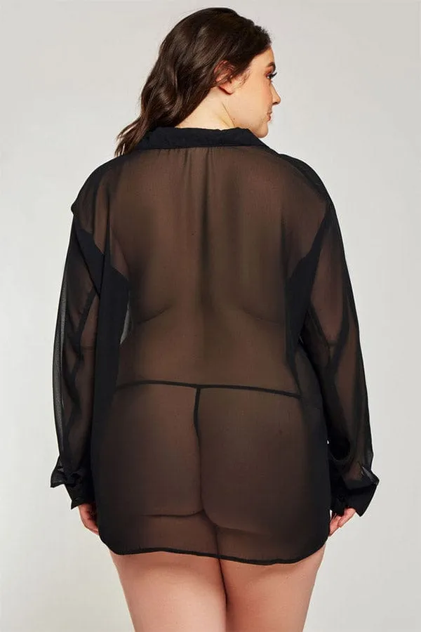 Plus Size London Shirt- Black