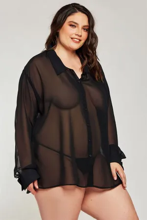 Plus Size London Shirt- Black