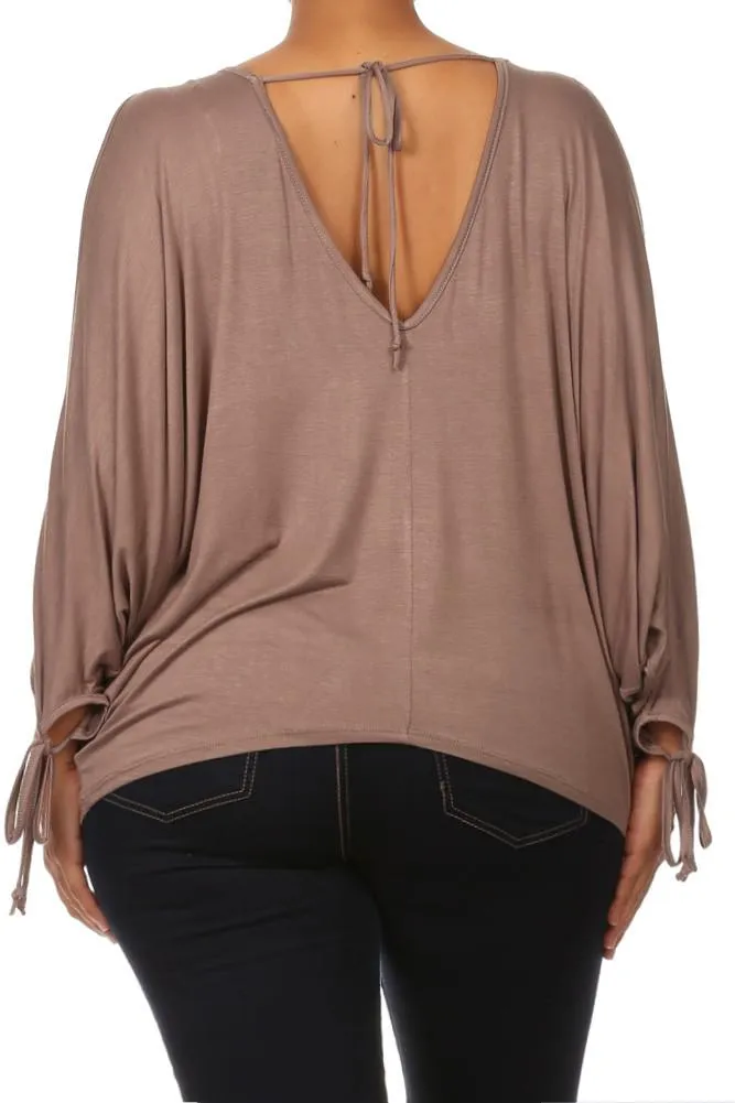 Plus Size Sexy Boxy Dolman Sleeves Top