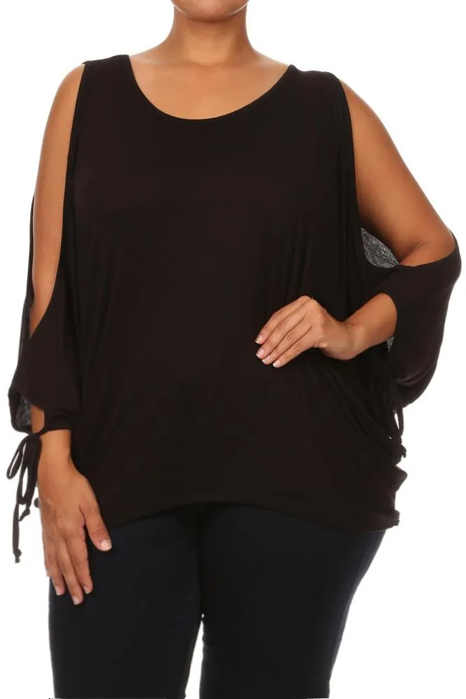 Plus Size Sexy Boxy Dolman Sleeves Top