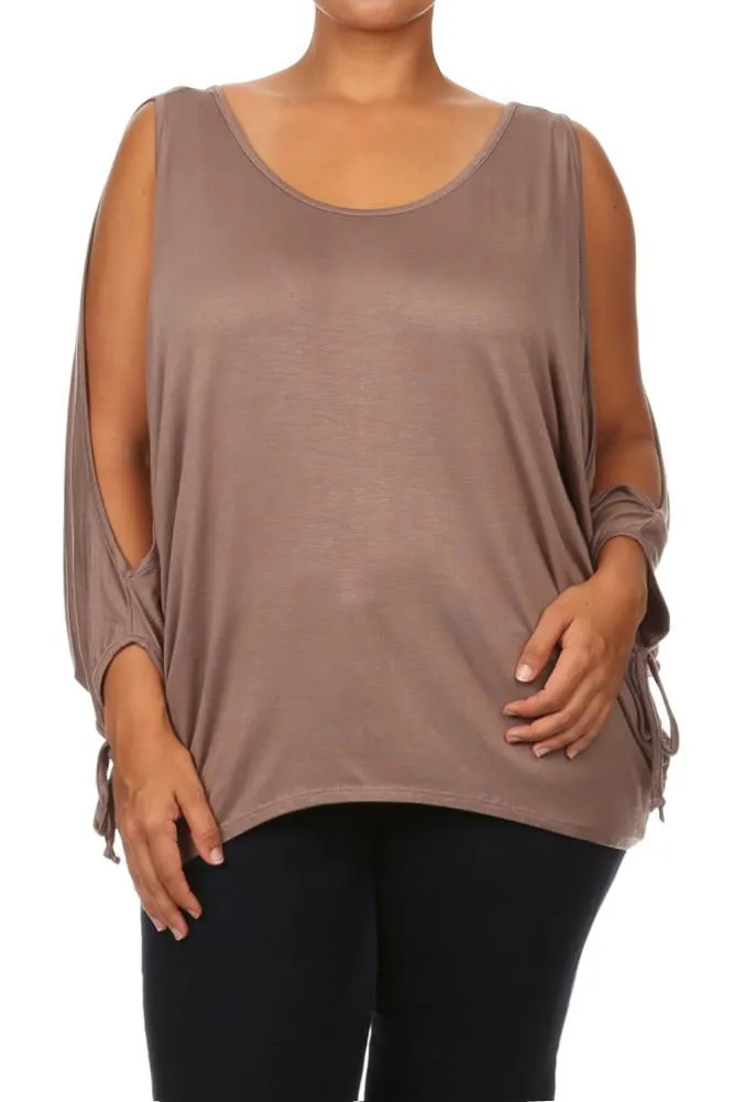 Plus Size Sexy Boxy Dolman Sleeves Top
