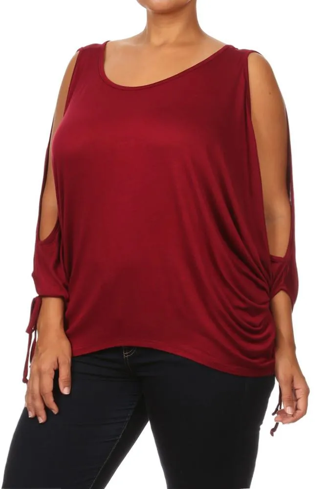 Plus Size Sexy Boxy Dolman Sleeves Top