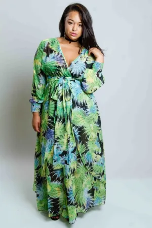 Plus Size Tropical Maxi Dress [SALE]