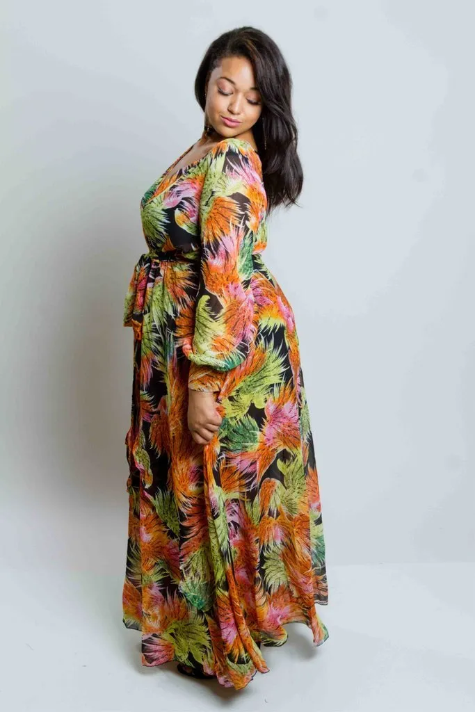 Plus Size Tropical Maxi Dress [SALE]