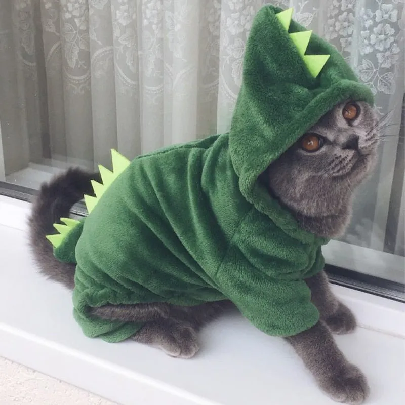 Plush Dinosaur and Bumble Bee Cat Costume