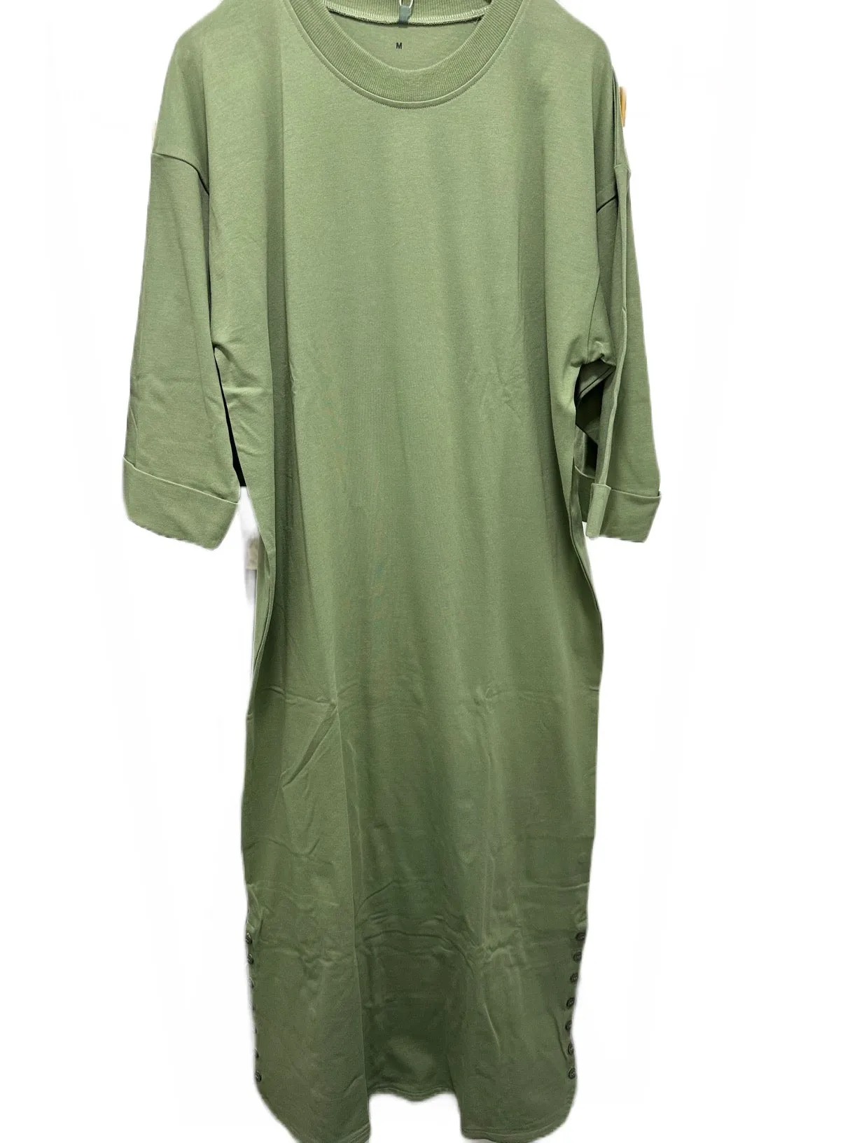 Point 3/4 Sleeve Maxi Dress in Sage