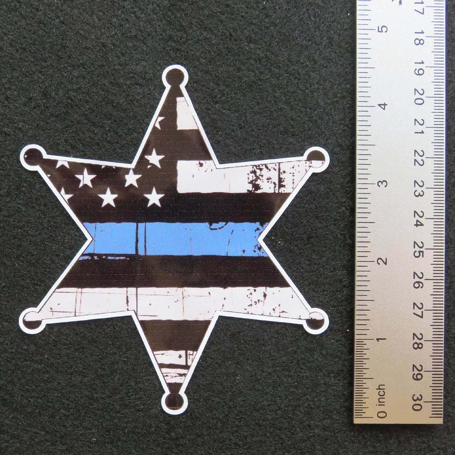 Police Sheriffs Badge Thin Blue Line Vinyl Decal