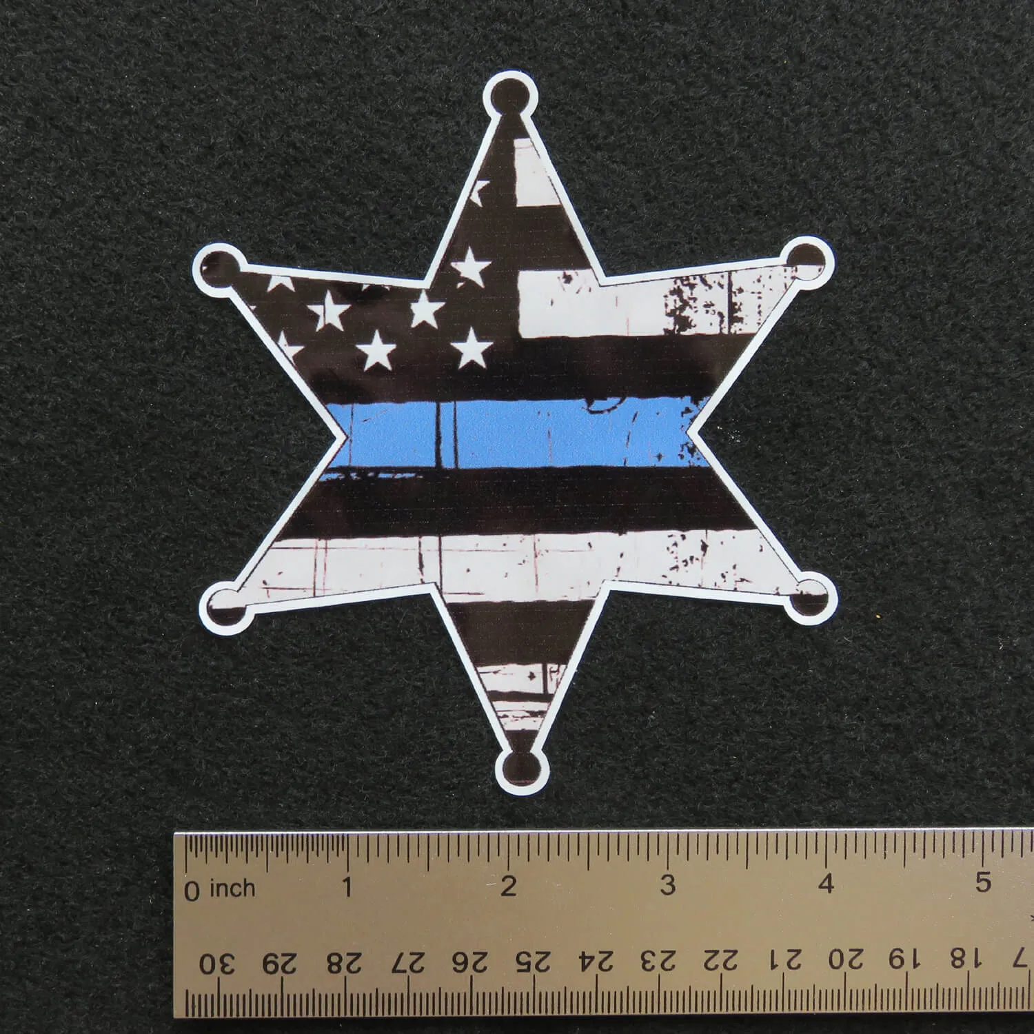 Police Sheriffs Badge Thin Blue Line Vinyl Decal