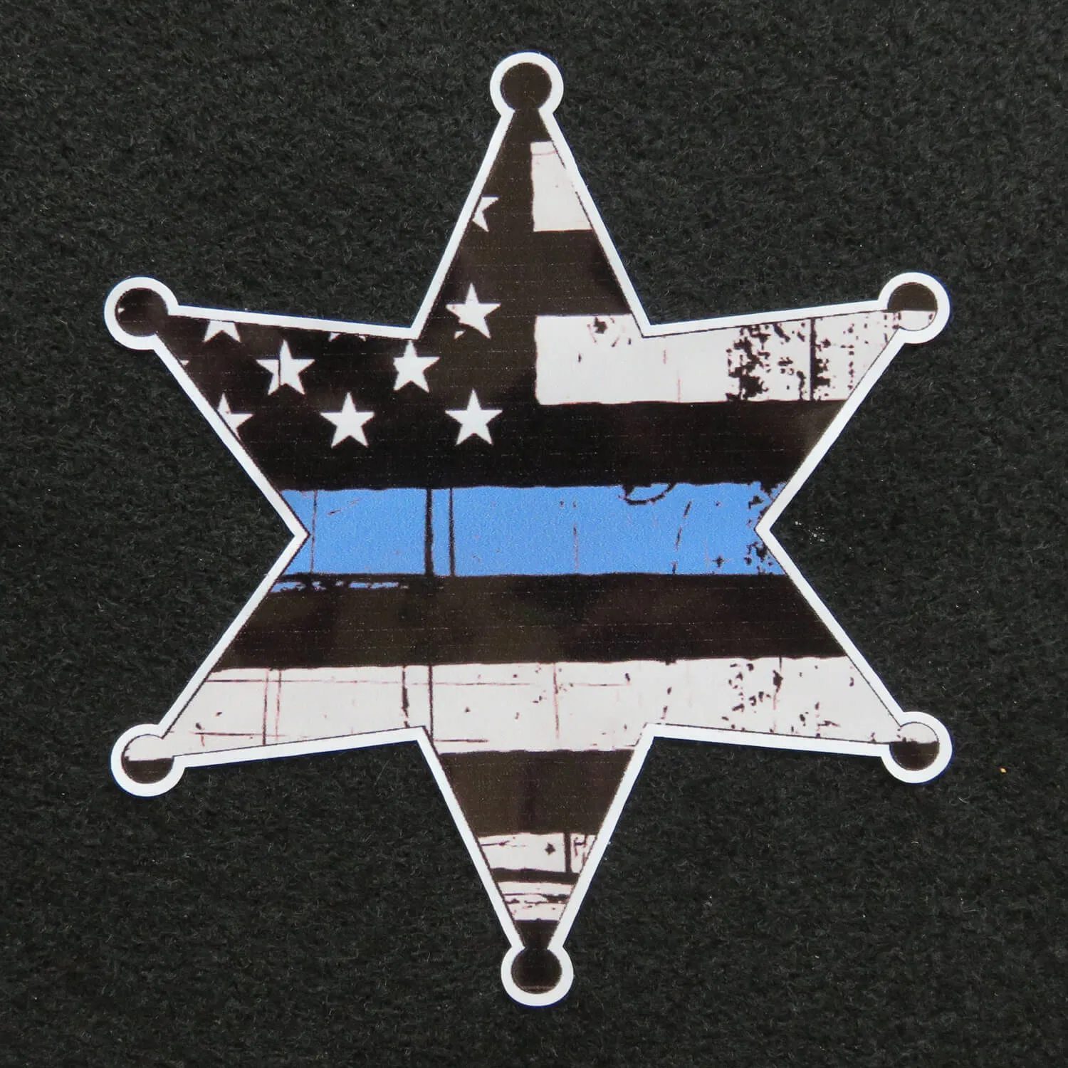 Police Sheriffs Badge Thin Blue Line Vinyl Decal