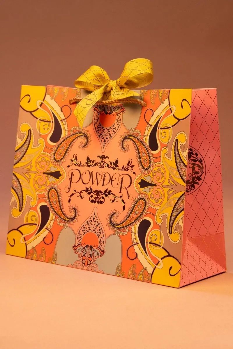 Powder Scandi Bambi Satin Square Scarf