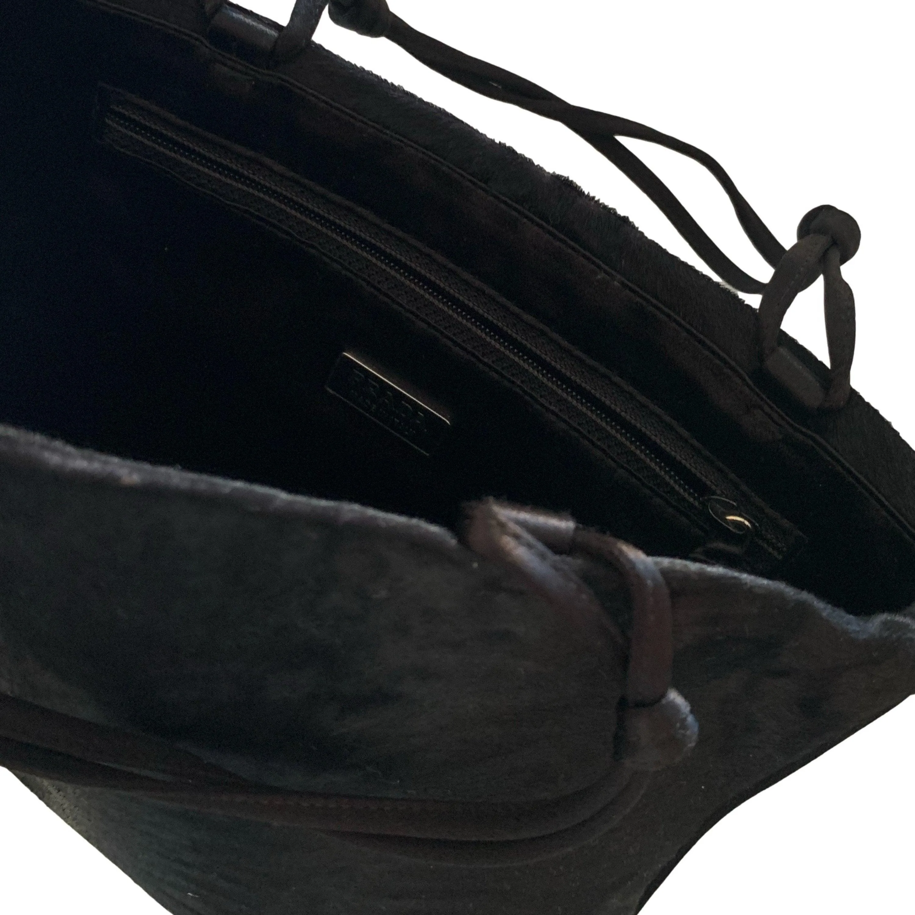 Prada Black Calf Hair Mini Shoulder Bag