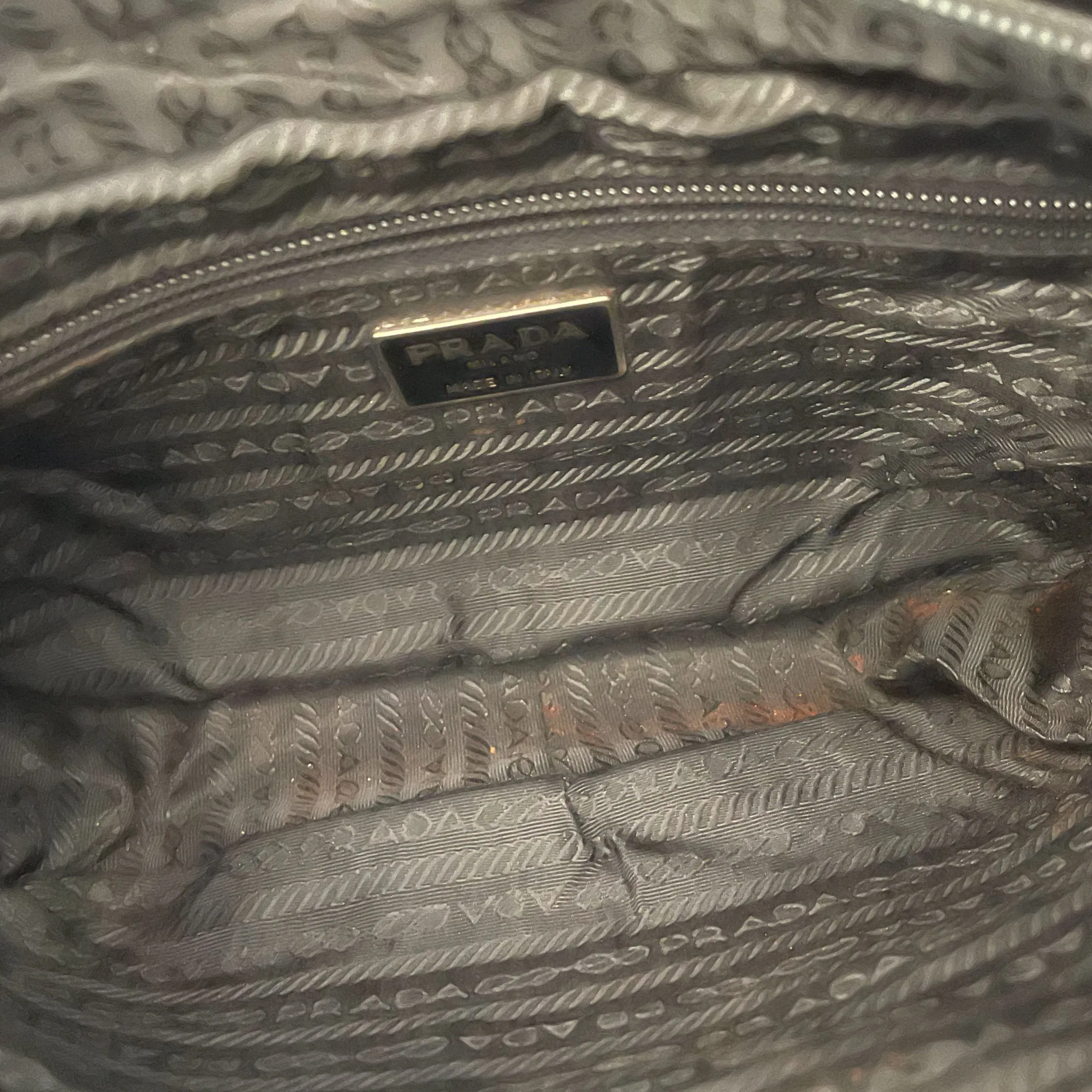 Prada Black Croc Embossed Crossbody Bag