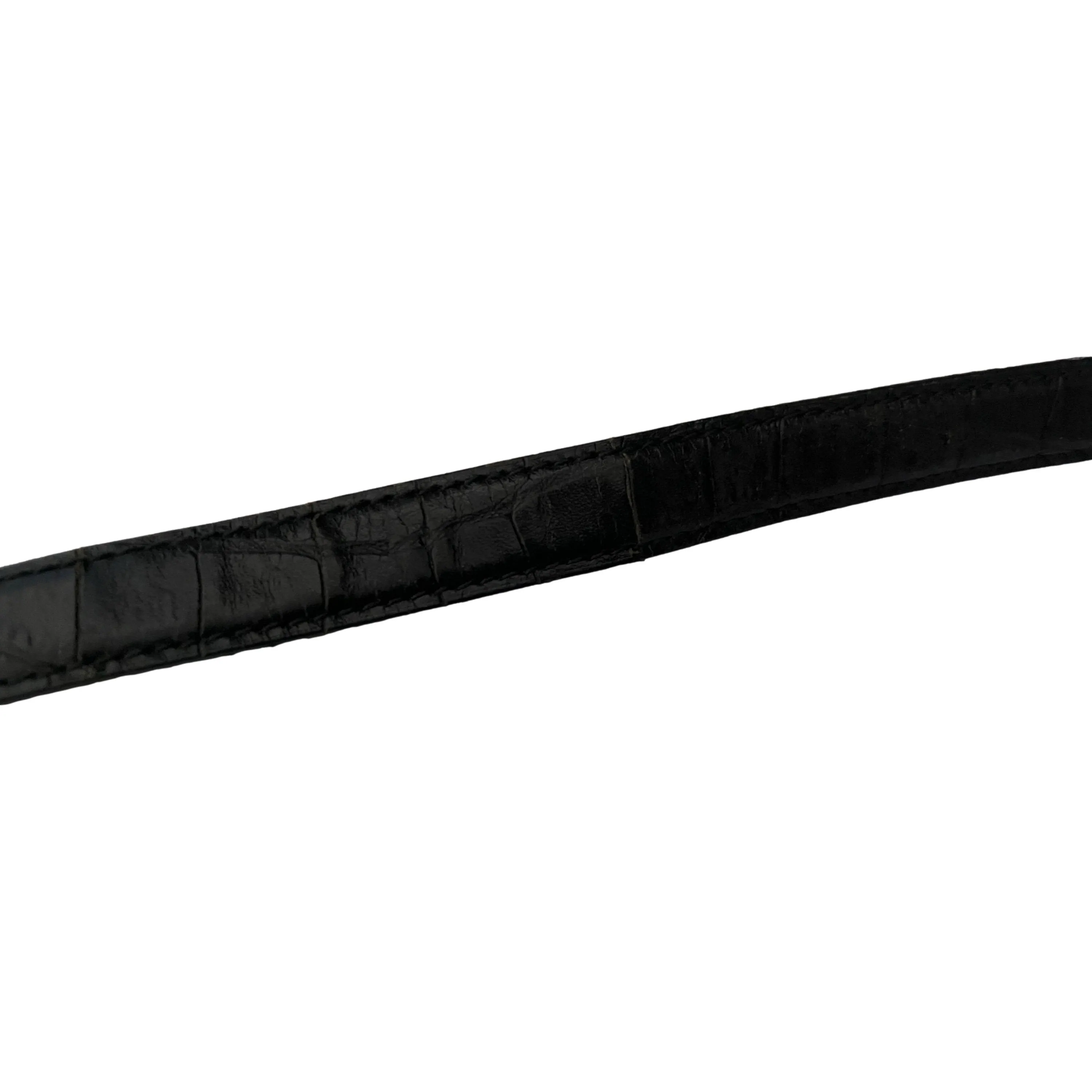 Prada Black Croc Embossed Crossbody Bag