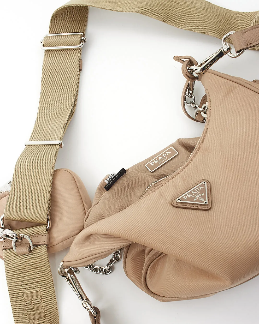 Prada Cameo Beige Re-Edition 2005 Re-Nylon bag